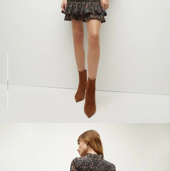 NWT Veronica Beard Farha Floral Smocked Ruffled Minidress Size 12 - Picture 4 of 15